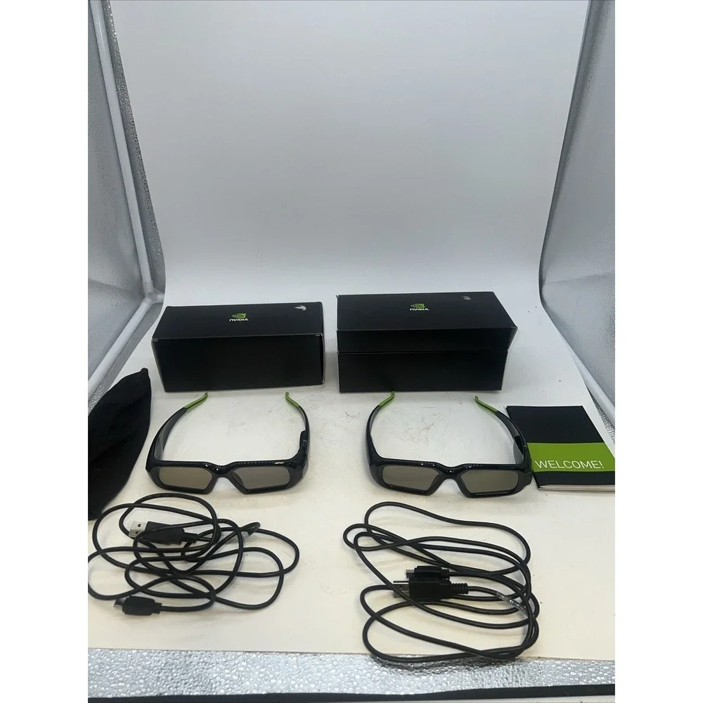 Set Of 2 NVidia 3D Vision Wireless Glasses | Stereoscopic 3D Movie Gaming | P854